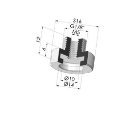 Inserto de crimpagem macho 1/8G