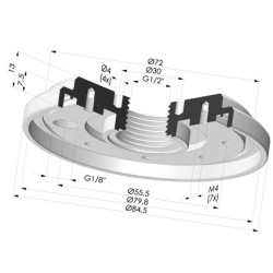 Inserto fêmea crimpado 1/2G