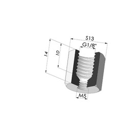 Adaptador - Fêmea 1/8G - Fêmea M5