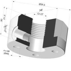 Inserto feminino removível 1/2G