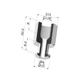 Inserto fêmea removível 1/8G