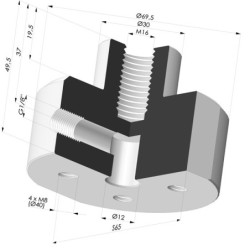 Inserto fêmea removível M16