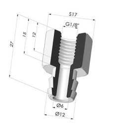 Inserto removível fêmea G1/8"