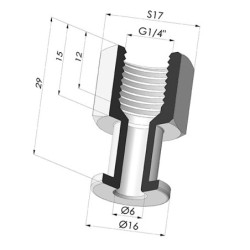 Inserto fêmea crimpado G1/4"