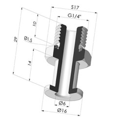 Inserto crimpado macho G1/4"