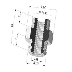 Inserto removível macho G1/4"