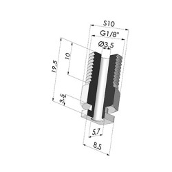 Inserto removível macho 1/8G
