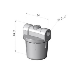 Filtre Vide Cuve Aluminium Série FV - F 44µm