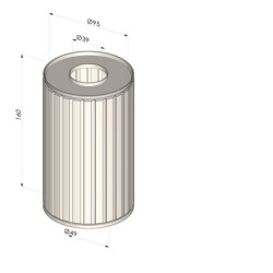 Cartouche pour Filtre FV 40 - Øext 95MM