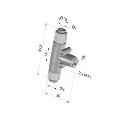 Venturi de Estágio Único Série VMT - 91% de Vácuo
