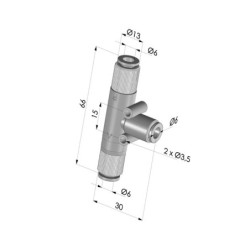 Venturi de Estágio Único Série VMT - 91% de Vácuo
