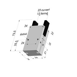Pince Serrage Parallèle Série NOV DP - Double effet