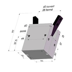 Pince Serrage Angulaire Série DS - Double effet