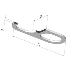 Reforço de aba com ventosa 4BO 72x28mm