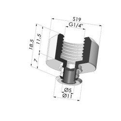Insert Démontable Femelle 1/4G - avec Filtre
