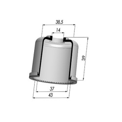 Membrana - Øext 43MM - Øint 37MM - H 39MM