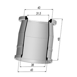 Membrana - Øext 43MM - Øint 38MM - H 48MM