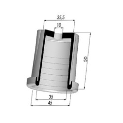 Membrana - Øext 45MM - Øint 35MM - H 50MM