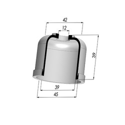 Membrana - Øext 45MM - Øint 39MM - H 39MM