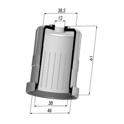 Membrana - Øext 46MM - Øint 38MM - H 61MM