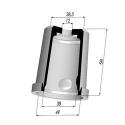 Membrana - Øext 49MM - Øint 38MM - H 58MM