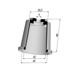 Membrana - Øext 49MM - Øint 42MM - H 48MM