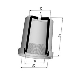 Membrana - Øext 50MM - Øint 37MM - H 56MM