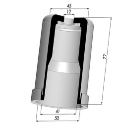 Membrana - Øext 50MM - Øint 41MM - H 77MM