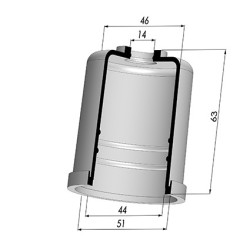 Membrana - Øext 51MM - Øint 44MM - H 63MM