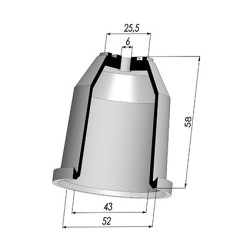 Membrana - Øext 52MM - Øint 43MM - H 58MM