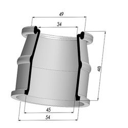 Membrana - Øext 54MM - Øint 45MM - H 48MM