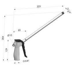 Pistola de ar comprimido da série SF G com extensão