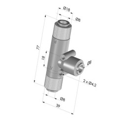 Venturi de Estágio Único Série VMT - 91% de Vácuo