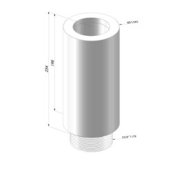 Silenciador de descarga passante da série SIL - G2-1/2"