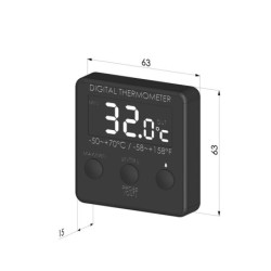 Termômetro digital para painel elétrico