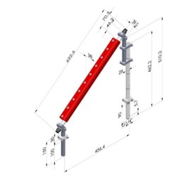 Kit de fixação tubular para cortinas de ar da série RA