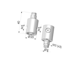 Ventosa de efeito Bernoulli - Ø 20 mm