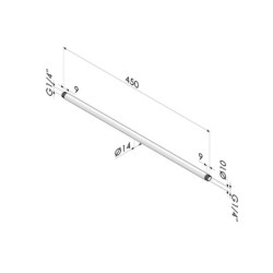 SF -- G -- Extensão de alumínio para zarabatana
