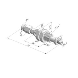 Ens. Ressort Série ER M5 - Z 10MM - Anti rotation avec canule - Raccord vide droit