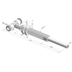 Ens. Ressort Série ER M5 - Z 50MM - Anti rotation - Raccord vide en T