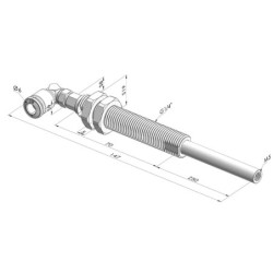 Ens. Ressort Série ER M5 - Z 50MM - Anti rotation - Raccord vide coudé