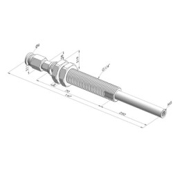Ens. Ressort Série ER M5 - Z 50MM - Anti rotation - Raccord vide droit