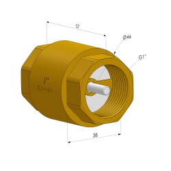Válvula de retenção da série VRV - 1G Vácuo