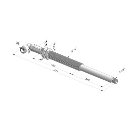 Ens. Ressort Série ER M18 - Z 80MM - Anti rotation - Raccord vide coudé