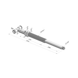 Ens. Ressort Série ER M18 - Z 80MM - Anti rotation - Raccord vide en T