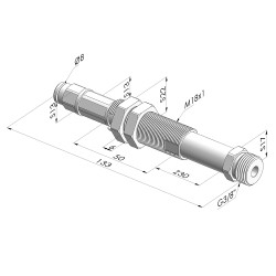 Ens. Ressort Série ER M38 - Z 30MM - Anti rotation - Raccord vide droit