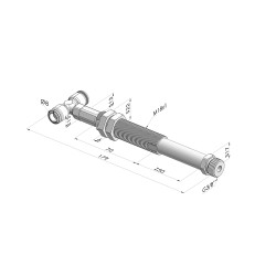 Ens. Ressort Série ER M38 - Z 50MM - Anti rotation - Raccord vide en T