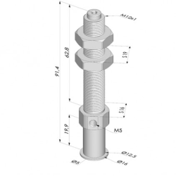 Rallonge Fixe Série RAL - Filetage M12/150