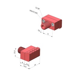 Bocal de jato plano de 90° Série BJP - G1/8"