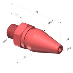 Bocal de jato redondo da série BS - G3/8"